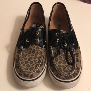 Cheetah print Sperry top-sider